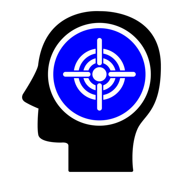 平面风格的心灵目标图标图片下载