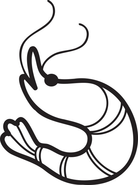 手绘水煮虾或泰国菜插图图片下载