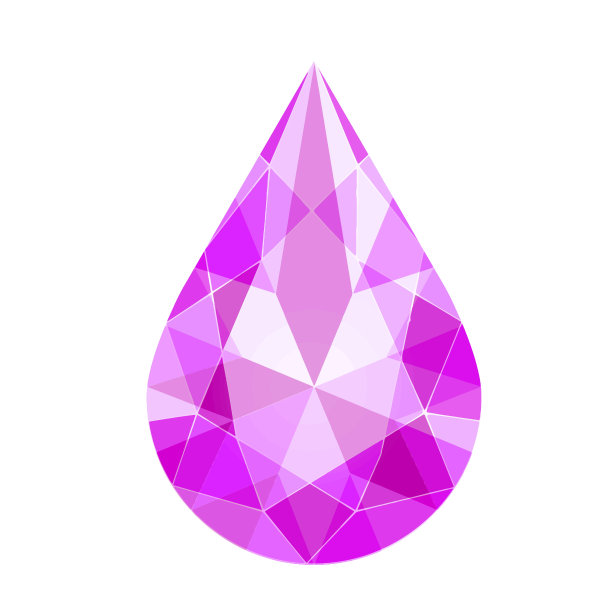 梨形明亮切割紫色珠宝插图图片下载