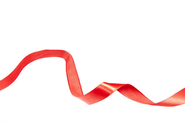 红丝带蝴蝶结孤立在白色上图片下载