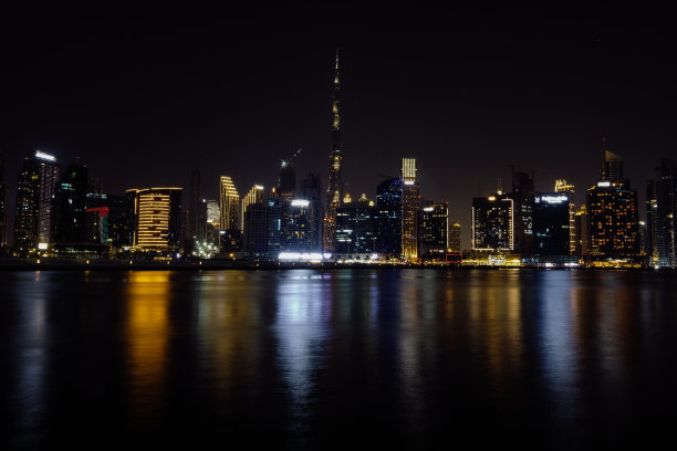 阿联酋迪拜城市夜景图片下载