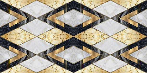 抽象的背景，无缝的图案，地砖纹理，几何大理石马赛克。重复装饰艺术墙纸图片下载