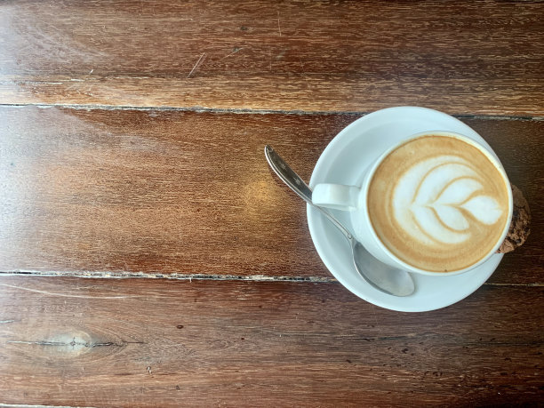 复制空间与一杯卡布奇诺背景图片下载