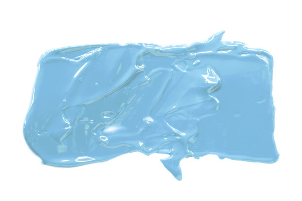 闪亮的浅蓝色笔刷孤立在白色背景上。图片下载