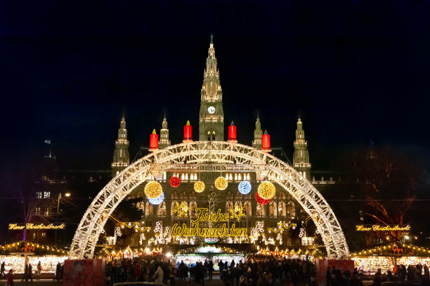 维也纳圣诞市场图片下载