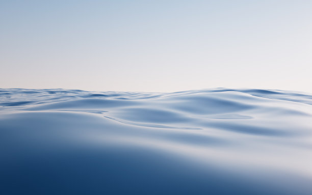 空水面，三维渲染。图片下载