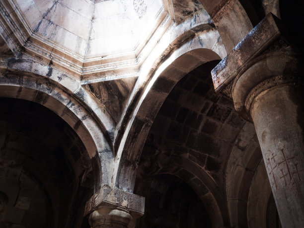 Goshavank, Nor Getik是亚美尼亚中世纪的修道院建筑群。内部,图片下载