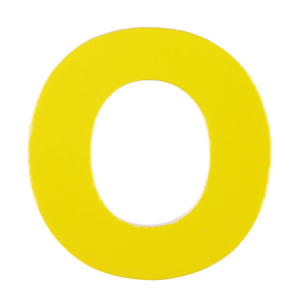 白色上的大写O磁字母，带有剪切路径图片下载