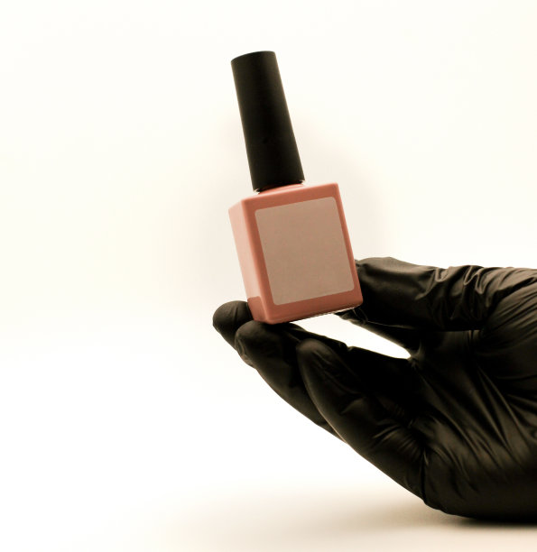 粉色指甲油管，白色标签图片下载