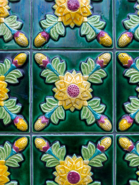 传统葡萄牙装饰瓷砖图片下载