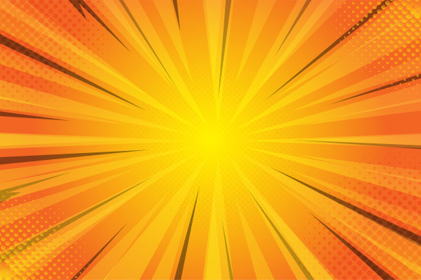 平面漫画风格背景在橙色图片下载