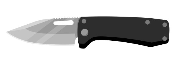 重叠图标。孤立的刀符号。折刀标志设计。图片下载