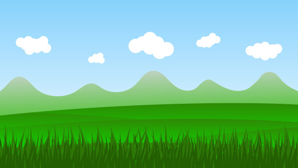 山水卡通场景背景图片下载