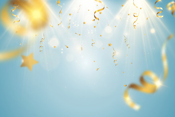 透明背景上飘落的五彩纸屑的插图。图片下载