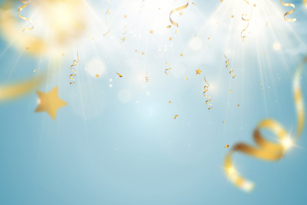 透明背景上飘落的五彩纸屑的插图。图片下载