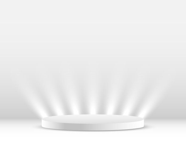 用于在白色渐变光背景上显示杰出的奢侈品广告。图片下载