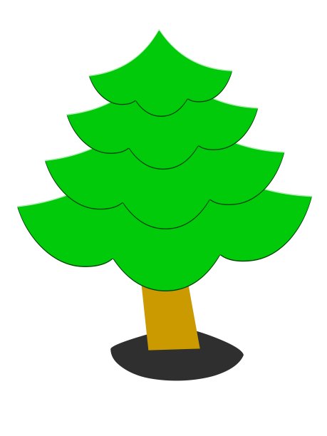 美丽的圣诞树插图孤立在纯白色的背景图片下载