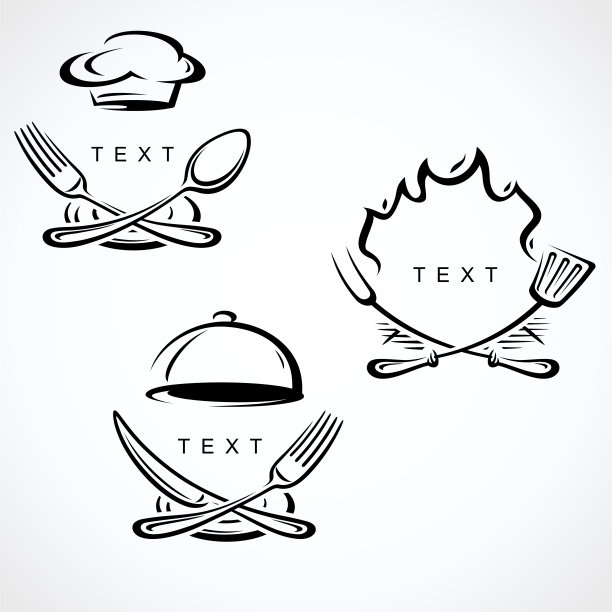 餐厅元素设置。收藏图标餐厅。向量图片下载