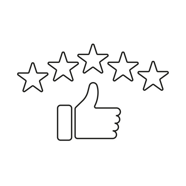 白色背景上的星级评价，评论，点赞。矢量图图片下载