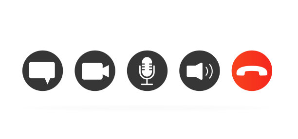 视频会议用户界面，视频会议图标。矢量图图片下载