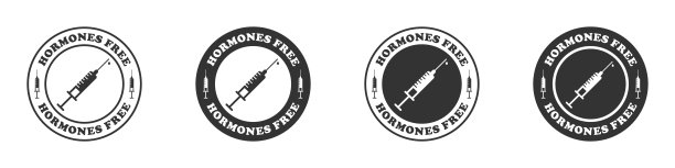 荷尔蒙免费图标集。矢量插图。图片下载