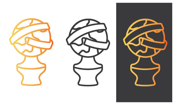 金球奖图标有三种变体。图片下载