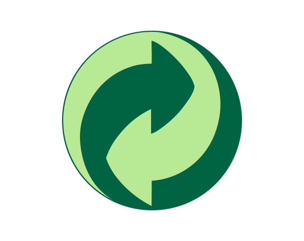 孤立的绿点回收标志。图片下载