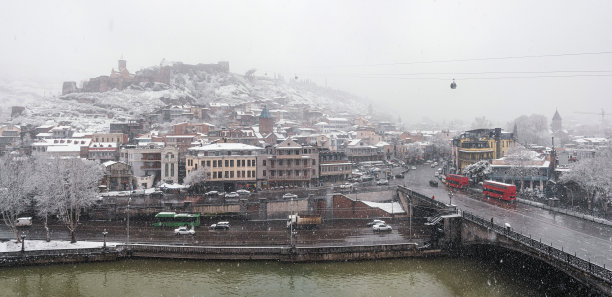 格鲁吉亚第比利斯的冬天。图片下载