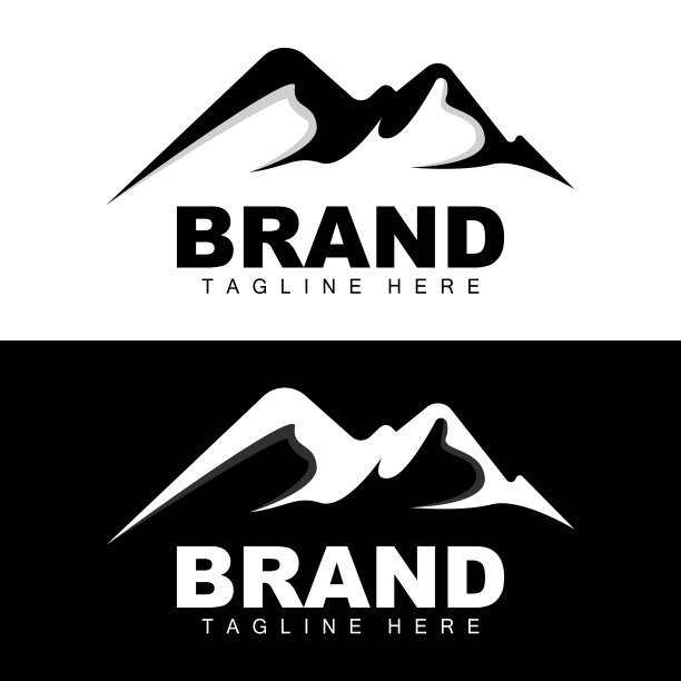 山标志，矢量爬山，冒险，设计为攀登，攀登设备，和品牌与山标志图片下载