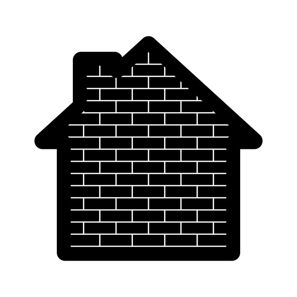 砖房图标。矢量插图。建筑图标。图片下载