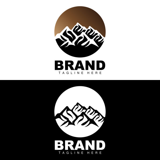 山标志，矢量爬山，冒险，设计为攀登，攀登设备，和品牌与山标志图片下载