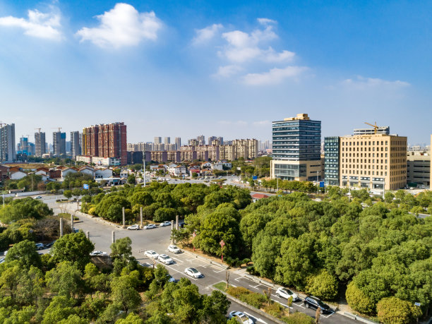 江西南昌的绿色城市景观图片下载