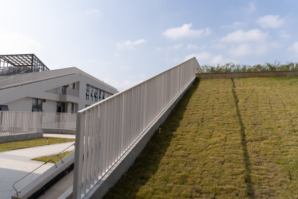 草地，楼梯和栏杆图片下载