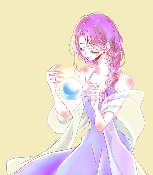 一个算命的女人的形象图片下载