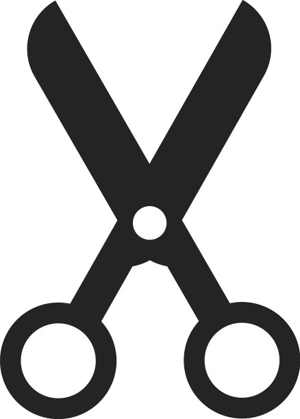 剪刀黑色图标刀具刀片符号图片下载
