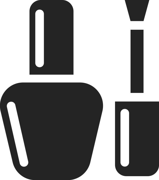 指甲油黑色图标美容沙龙标志图片下载