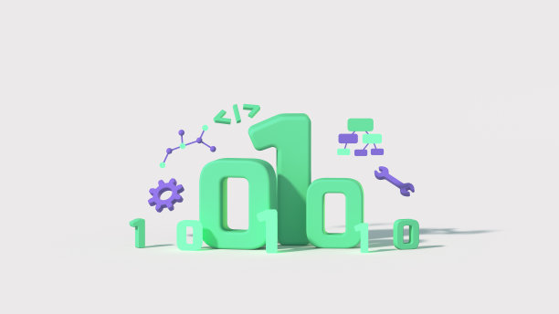 最小的卡通风格概念的数字技术3D渲染插图图片下载