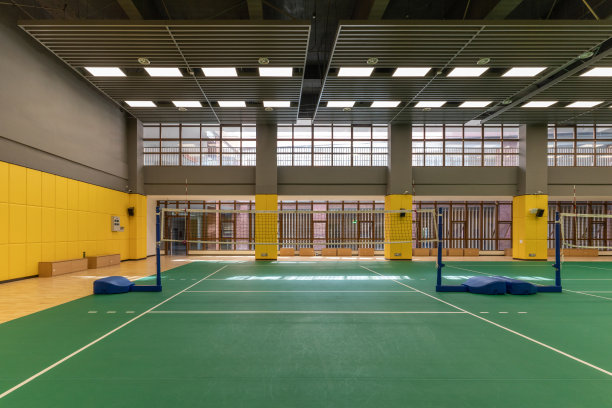 一个空旷宽敞的室内体育场图片下载