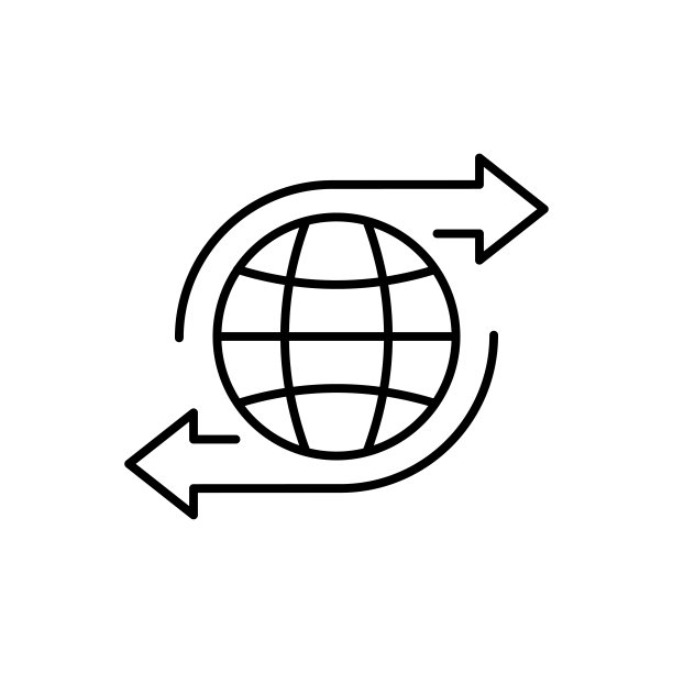 地球线图标。世界，知识，位置，研究，箭头，大陆，演示，课程，旅行，万维网，。通信的概念。矢量黑线图标在白色背景图片下载