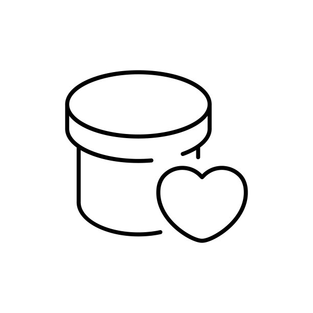 礼品线图标。礼物，礼物，盒子，心，友谊，关系，节日，事件，纪念品，赏金，给予。关系的概念。矢量黑线图标在白色背景图片下载