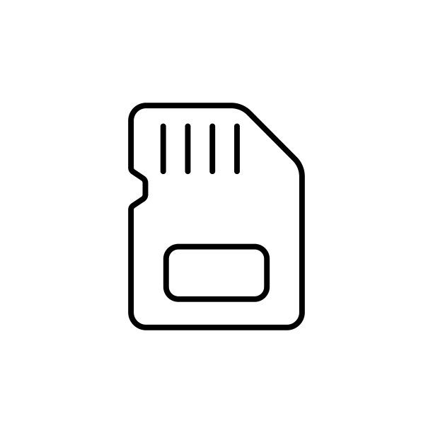 记忆卡行图标。数据、存储器、存储器、文件、设备、电子产品、技术、闪存驱动器、外部存储介质。数据存储概念。矢量黑线图标在白色背景图片下载