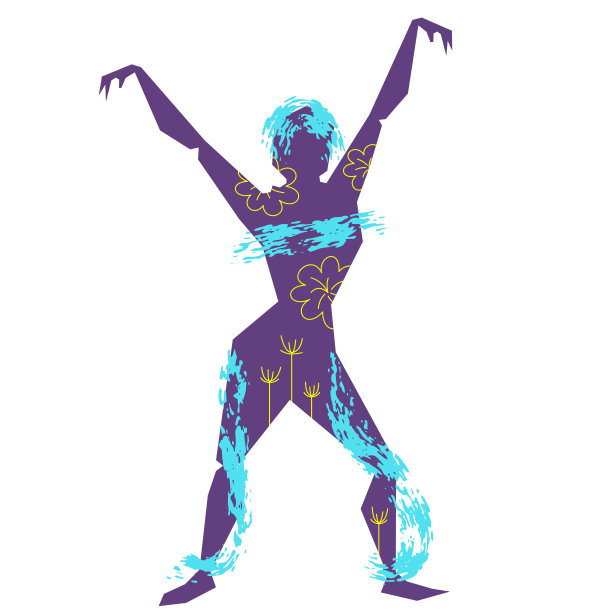 矢量女孩在画笔和线条风格。可编辑的图片图片下载