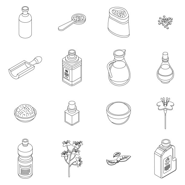 油菜籽图标设置等距风格图片下载