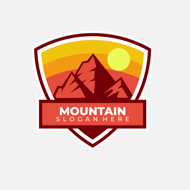 山符号设计矢量模板图片下载