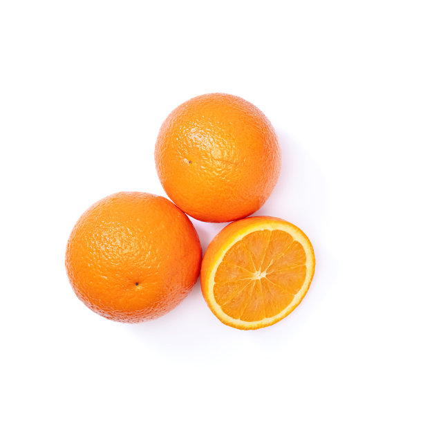 橙色果实孤立在白色背景上图片下载