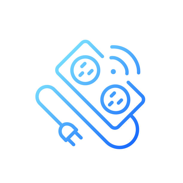 智能电源条像素完美梯度线性矢量图标图片下载