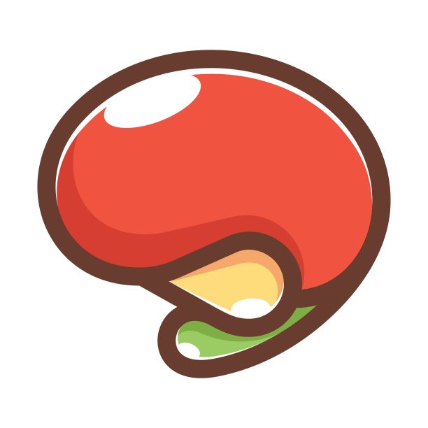 矢量插图大脑简单的吉祥物风格。图片下载