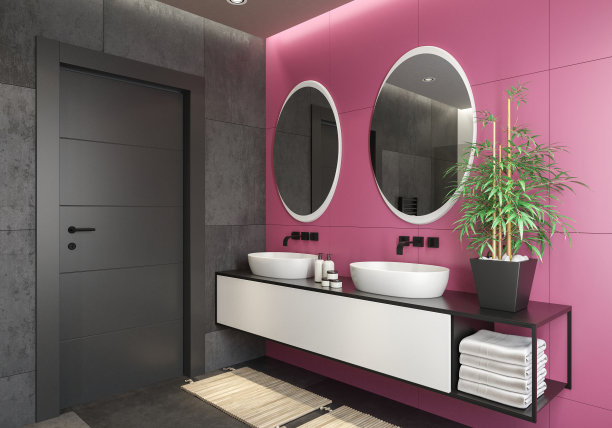 现代简约的斯堪的纳维亚浴室图片下载