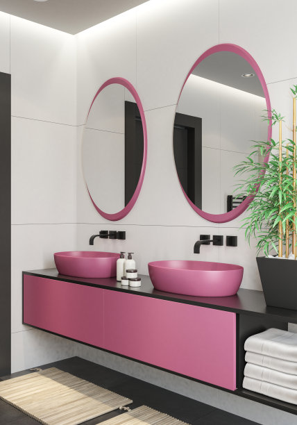 现代简约的斯堪的纳维亚浴室图片下载