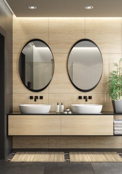 现代简约的斯堪的纳维亚浴室图片下载